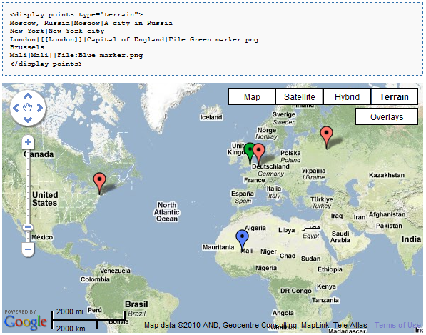 Maps showing a Google Maps map with multiple= Maps showing a Google Maps map with multiple=